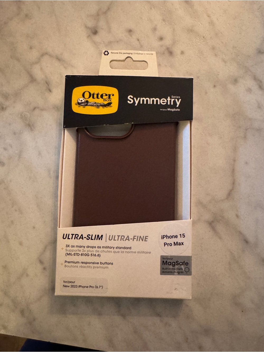 OtterBox Symmetry Series MagSafe iPhone 15 Pro Max Case - Brown